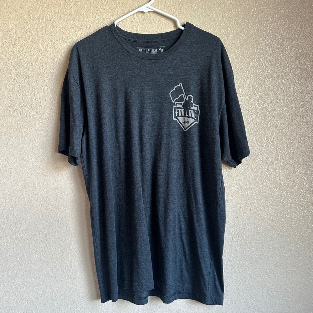 Baseballism For Love of the Game Graphic T-Shirt Mens XL Charcoal Heather Gray